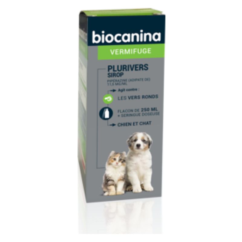 Biocanina Plurivers Vermifuge Chien Et Chat Sirop 250ml