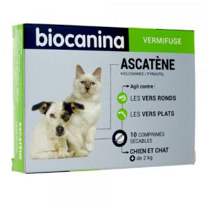 Biocanina Ascatene Comprimes Vermifuge chien et chat x10
