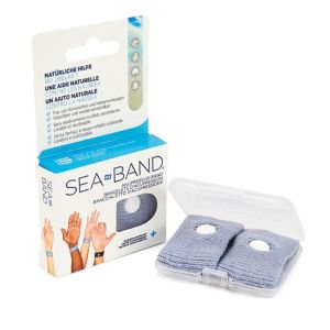 Sea-Band Bracelet Anti-Nausées Adulte Gris boite de 2 bracelets