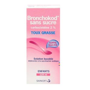 Bronchokod Ge 2% Solution Buvable Sans sucre 125ml enfant pour toux grasse