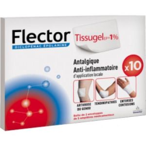Flector tissugel diclofenac 1% Emplâtres x10