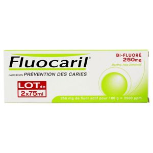 Fluocaril 250 Bifluoré Menthe 2x75ml