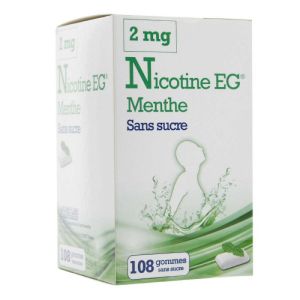 Nicotine 2mg EG Gommes Menthe Sans sucre x108
