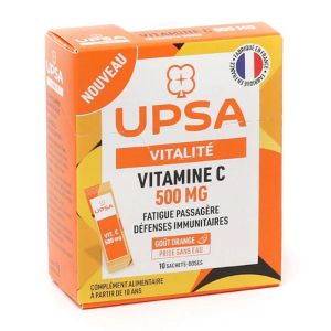 UPSA Vitalité Vitamine C 500 mg sachets doses x10