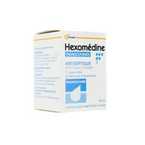 Hexomedine 0,1% Solution antiseptique 45ml