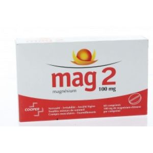 Mag 2 magnésium 100mg 60 comprimes