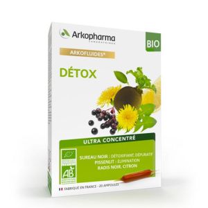 Arkofluides détox bio ultra concentré 30 ampoules