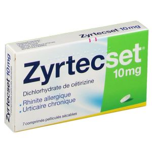 Zyrtecset 10 mg 7 comprimes