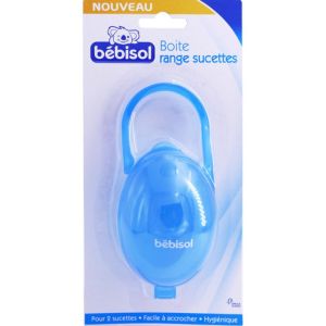 Bébisol Boite Range Sucette coloris aléatoires