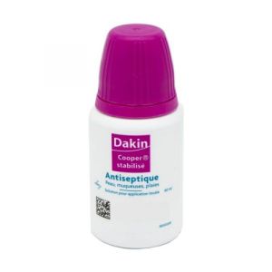 Dakin Cooper Stabilise Solution Antiseptique 60ml