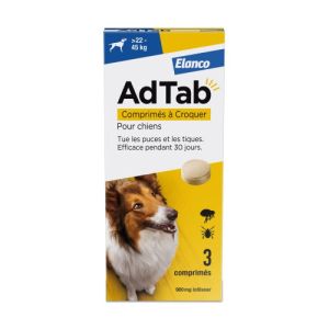 AdTab Chien comprimé anti puces 22KG-45KG