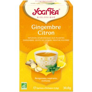 Yogi Tea Gingembre Citron Bio 17 Sachets