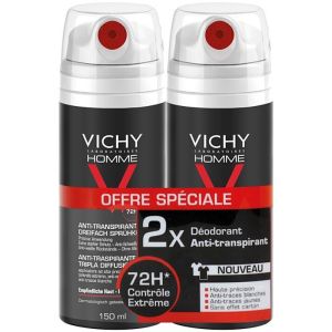 VICHY HOMME DEO SPRAY ANTI TRANSPIRANT 72H X2