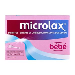 Microlax Bébé Gel Rectal laxatif Unidoses x4
