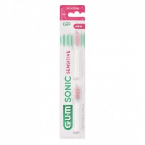 Gum Brosse à dents Sensitive Sonic Ultra souple Recharge x2  4111