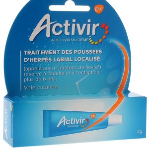 Activir 5% crème - tube de 2 g