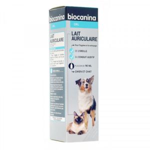 Biocanina Lait nettoyant Auriculaire 90ml pour chien et chat