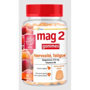 Cooper Mag 2 Gummies Nervosité/Fatigue x45 gommes arôme pêche