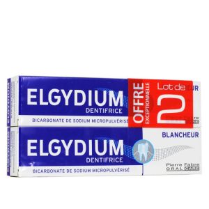 Elgydium Dentifrice Blancheur 2x75ml