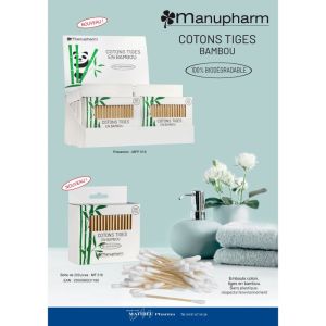 Cotons Tiges Manupharm Bambou x200 MF516