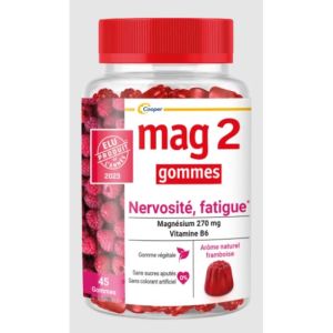 Cooper Mag 2 Gummies Nervosité/Fatigue x45 gommes arôme Framboise