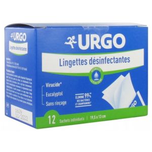 Urgo lingettes désinfectantes individuelles x12