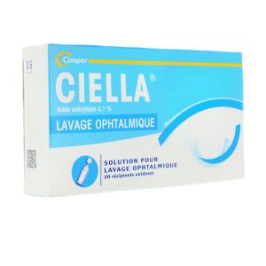 Ciella 0,1% Solution pour Lavage Ophtalmique Dosettes x20