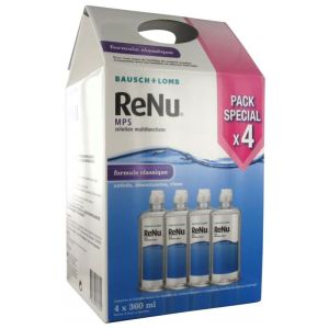 Renu Solution Multifonction Lentille Pack économique 4 flacons de 360ml