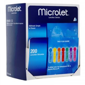 Microlet Lancettes Colorées x200