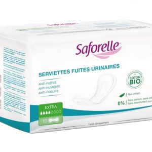 Saforelle Serviettes Fuites Urinaires Extra x10