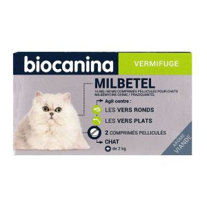Biocanina Milbetel vermifuge Chat Comprimes x2