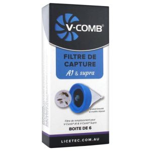 V-Comb Filtre de capture pour aspirateur à poux Supra&A1 x6 filtres