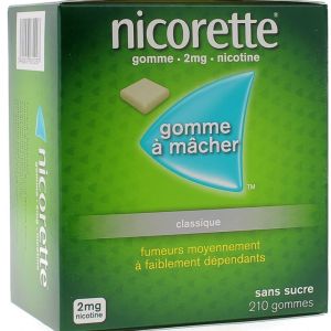 Nicorette 2mg classique Gommes Sans sucre x210