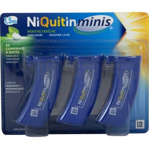 Niquitinminis 1,5mg Comprimes à Sucer Sans sucre 3x20