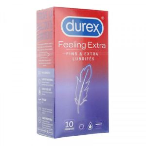 Durex préservatifs Feeling Extra fins et extra lubrifiés x10