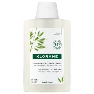 Klorane Extra-Doux - Tous Types de Cheveux Shampoing à l'Avoine 200 ml