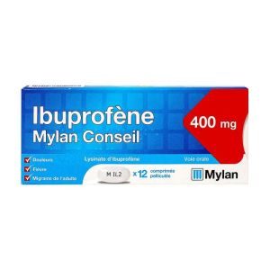 Ibuprofene Mylan Conseil 400mg 12 comprimes