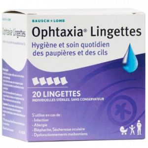 Ophtaxia Lingette Hygiene&soin 20 lingettes