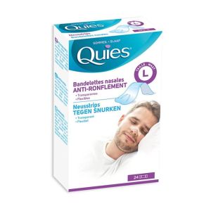 QUIES Bandelettes Nasales Anti Ronflement Taille L x24