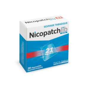 Nicopatchlib 21mg/24h trans-dermique x28