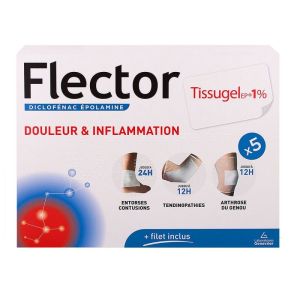 Flector tissugel diclofenac 1% Emplâtres x5