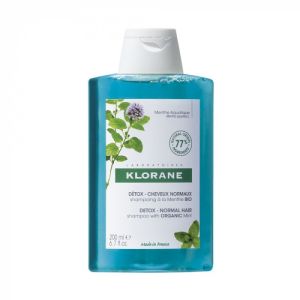 Klorane Shampoing Détox à la menthe aquatique Bio 200ml