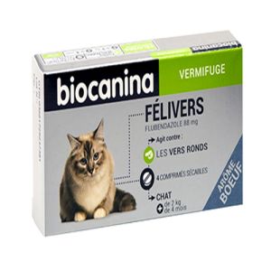 Biocanina Felivers x4 Comprimés Chats + de 2 kg