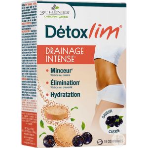 Détoxlim Drainage Intense Saveur Cassis- 15 Comprimés