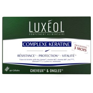 Luxeol Complexe Kératine 3 mois 90 gélules