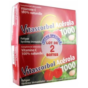 Vitascorbol Acérola 1000 Comprimés à Croquer 2x30