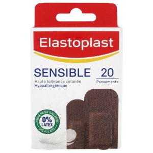 Elastoplast Sensible Pansements Peaux Noires 2 Tailles 20Pansements Couleurs Marrons