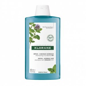 Klorane Shampoing Détox à la menthe aquatique Bio 400ml