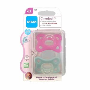 MAM SUCETTES COMFORT 2-6 MOIS X2