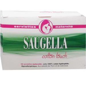 Saugella Serviettes individuelles Maternité Cotton Touch x10